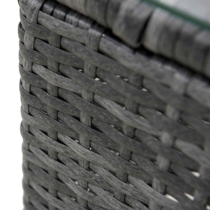 MCL 2-Seater Rattan Table Chair Bistro Garden Furniture Set Wicker Table Outdoor Patio