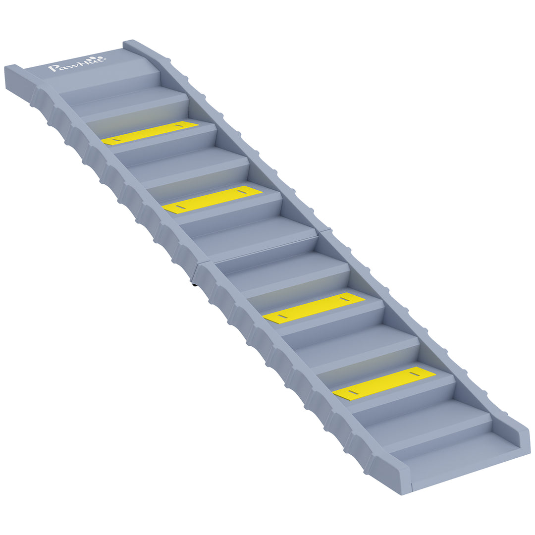 Dog Car Ramp with Anti-Slip Steps, 10-Steps Pet Stairs for Pets to Acc