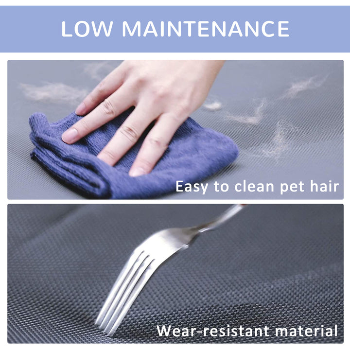 Raised Dog Bed Cat Elevated Lifted Puppy Pet Elevated Cot Portable Camping Basket – Blue (Large)