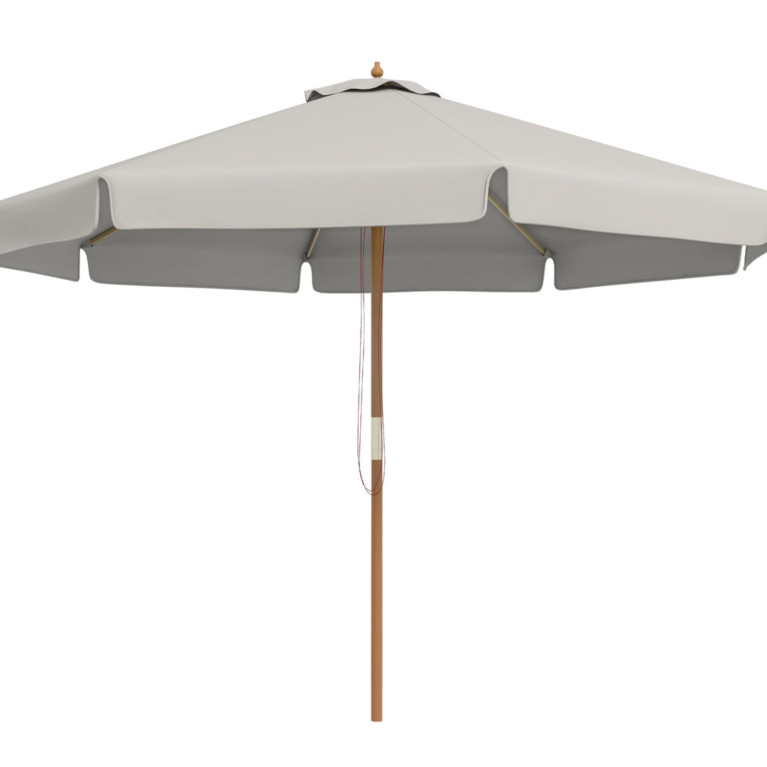 MCL 3.3m Elegant Wooden Parasol - Grey