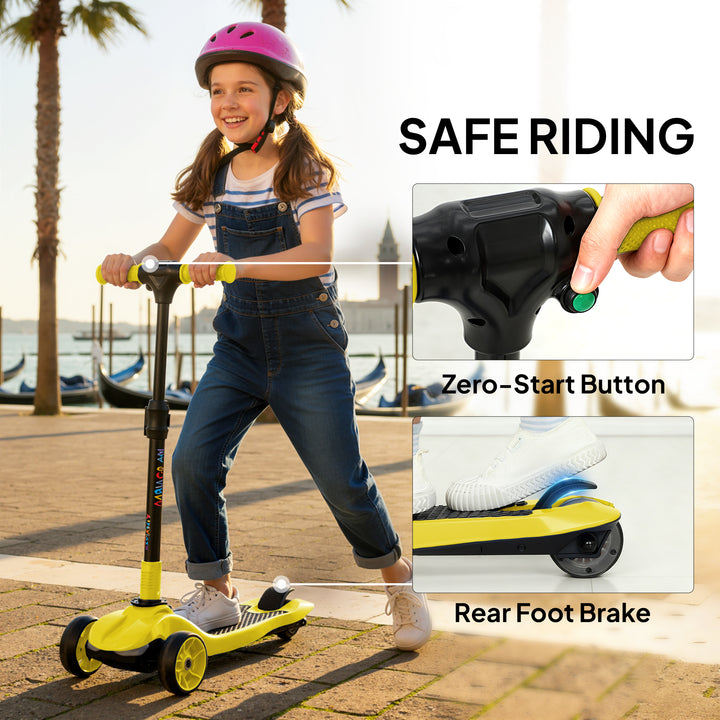 Three-Wheel Foldable Electric Scooter for Kids Aged 6-10 Years