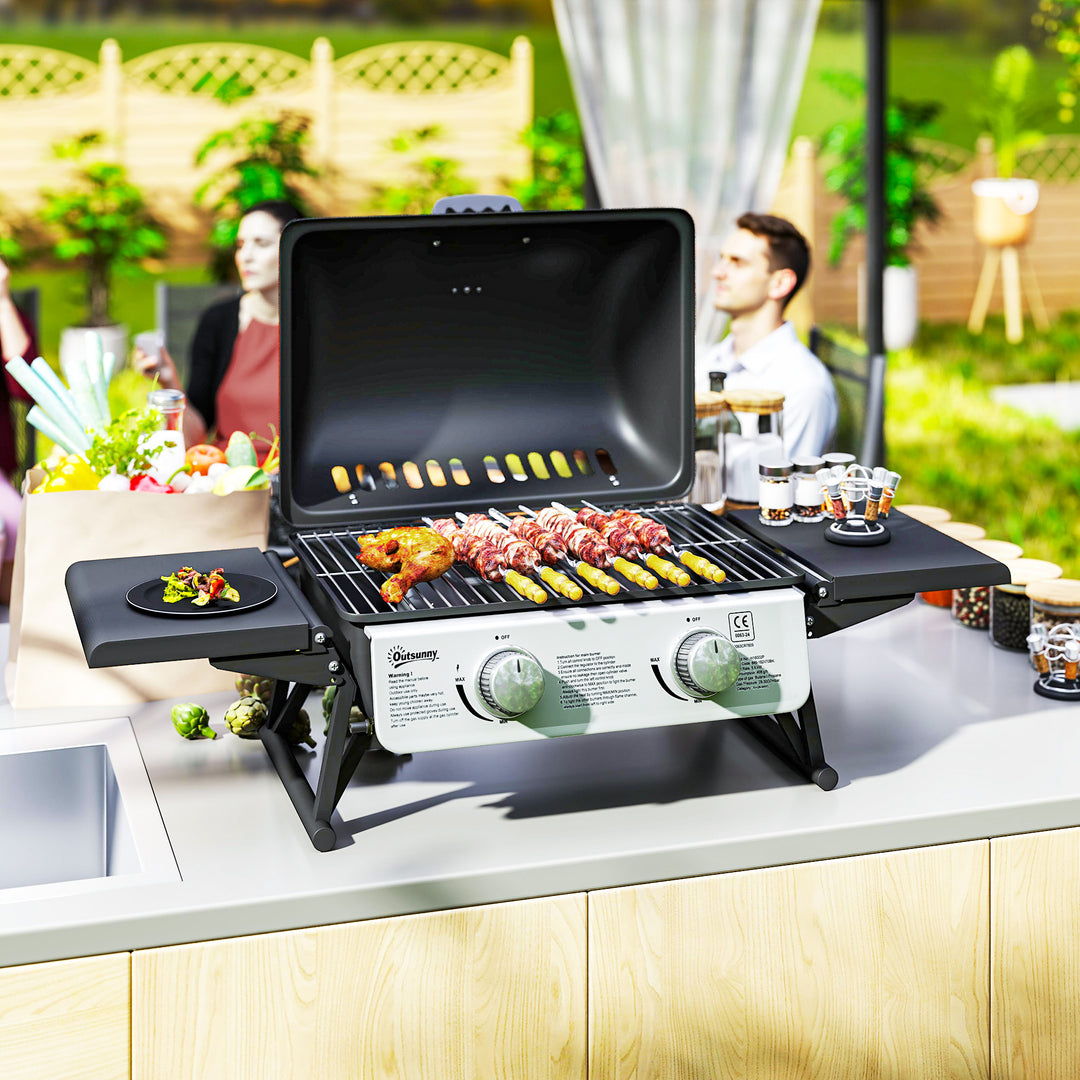 Two-Burner Compact Gas Grill - Black