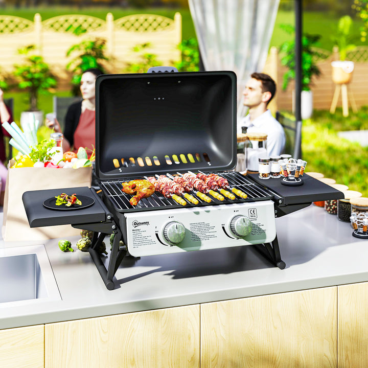 Two-Burner Compact Gas Grill - Black