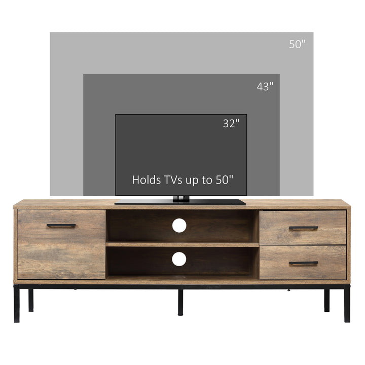 MCL Light Industrial-Style TV Stand Cabinet - Brown/Black