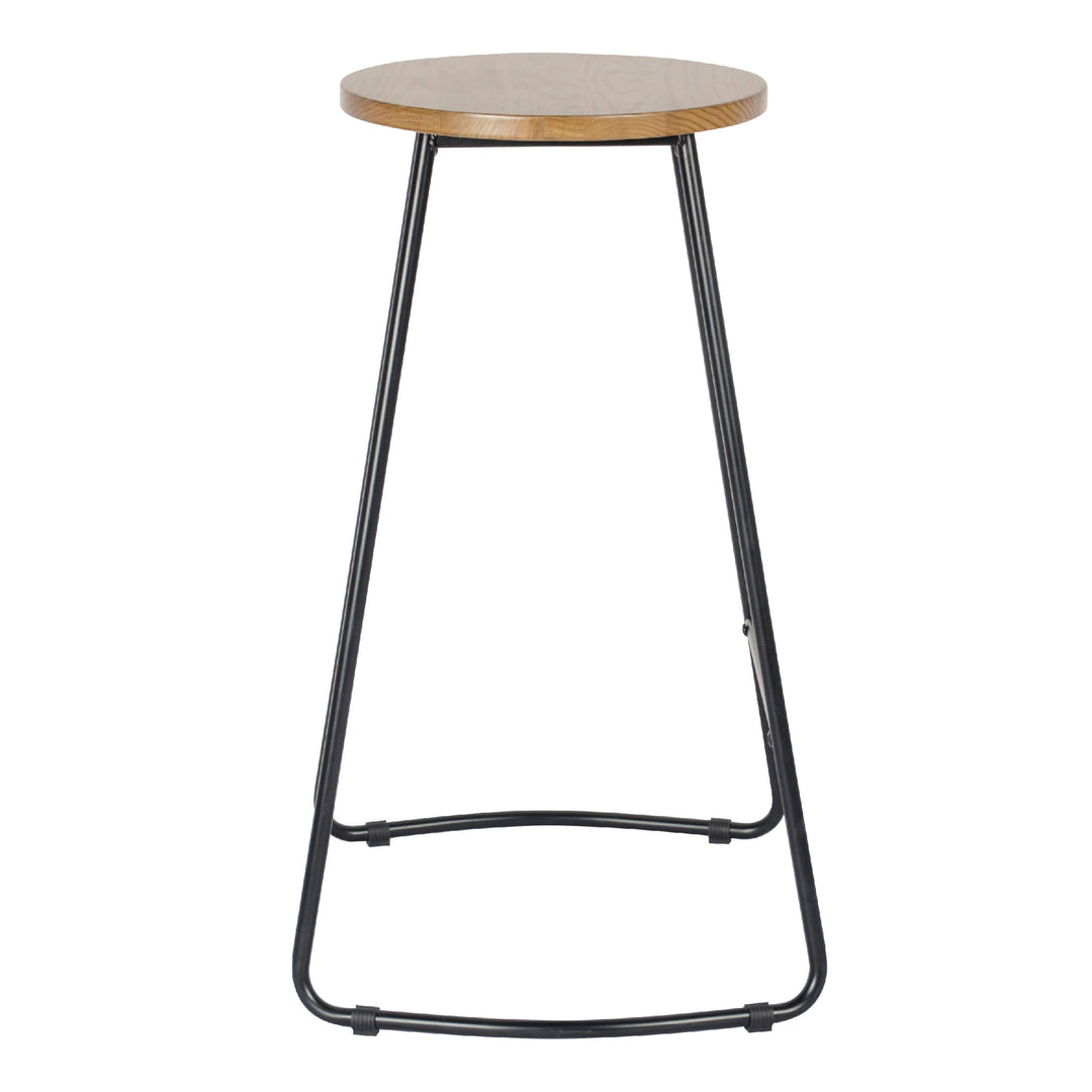 Trent Bar Stool Black and Natural