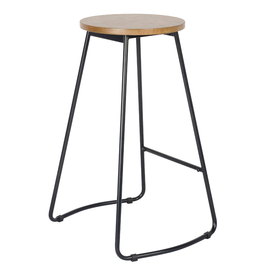 Trent Bar Stool Black and Natural