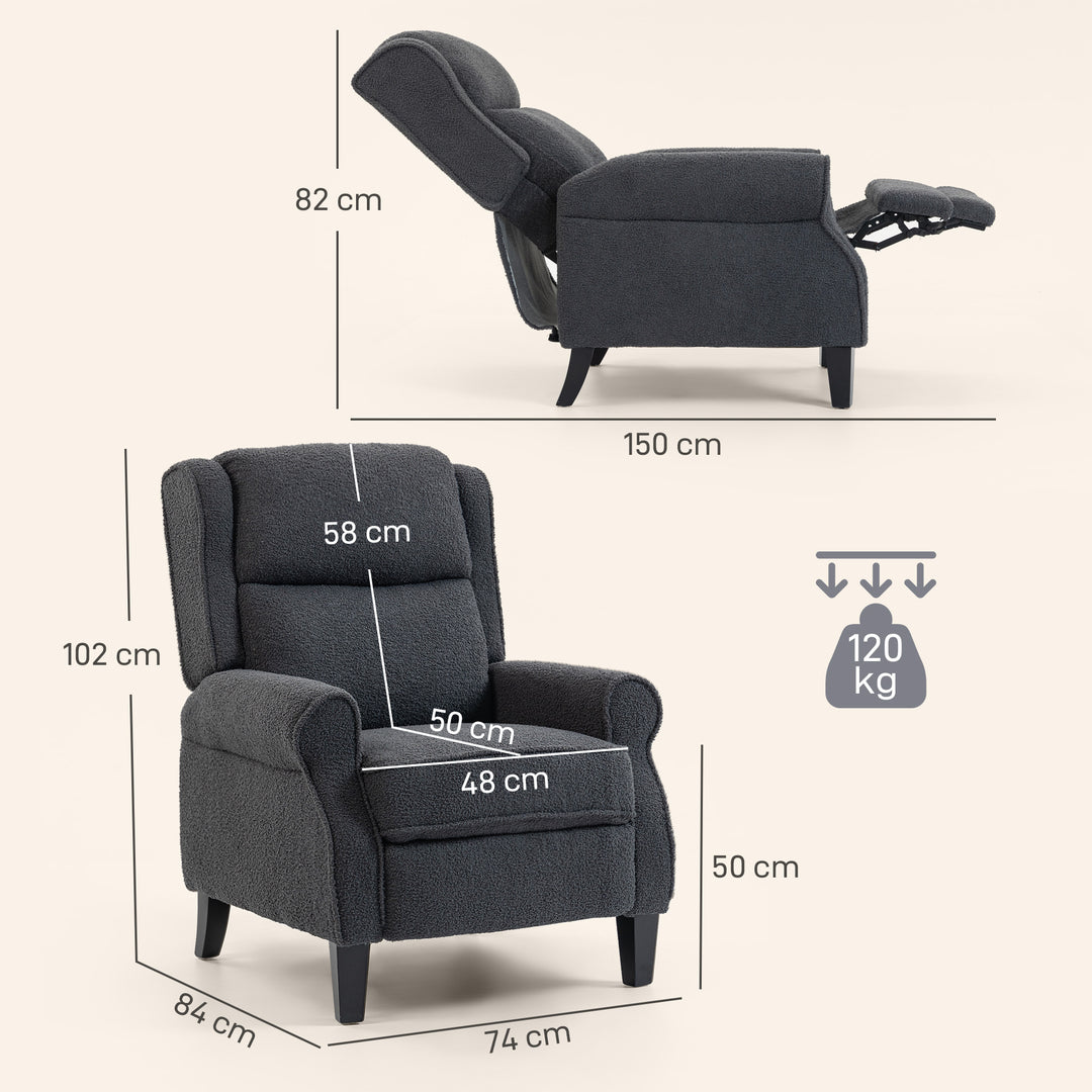 Recliner Armchair with Extended Leg Rest