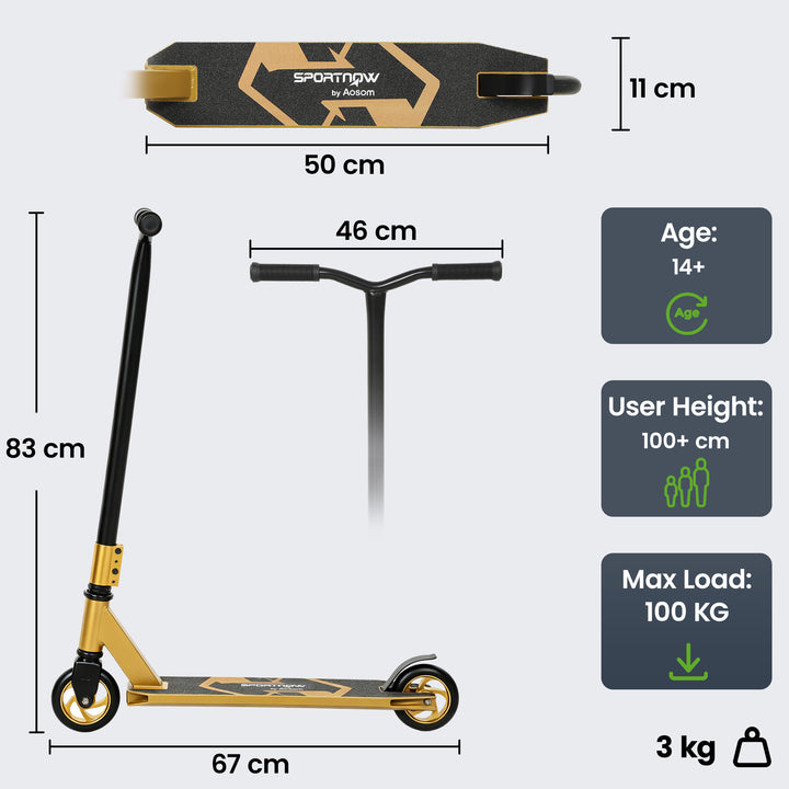 Stunt Scooter, Pro Scooter for Adult Teens with 360° Handlebar, 110 - view 3