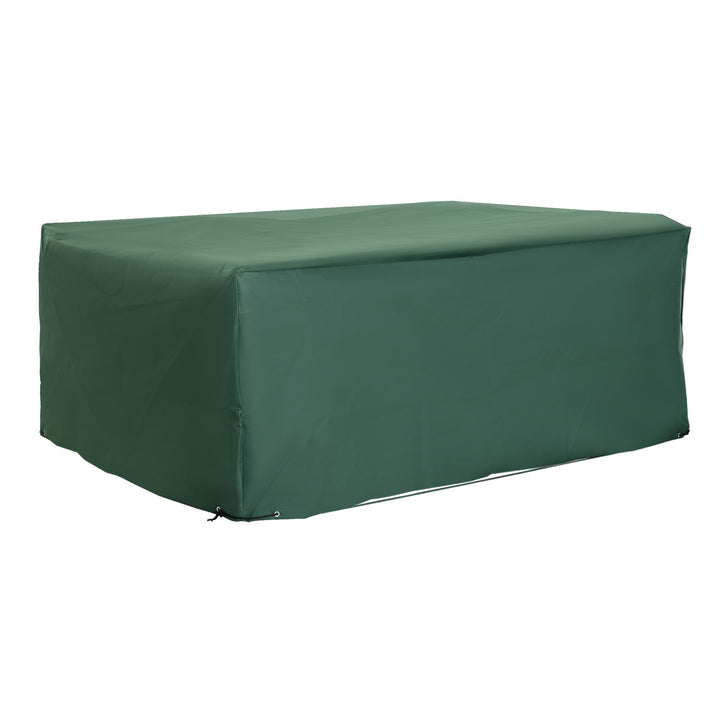 Outsunny 600D Garden Furniture Cover Outdoor Garden Rattan Furniture Protection Oxford Set Cover Waterproof Anti-UV Green 205x145x70cm | Aosom UK