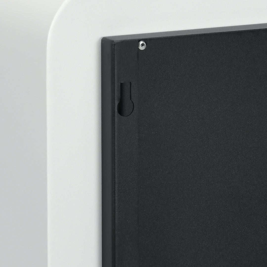 MCL Wall Mounted Ethanol Fireplace, Bioethanol Heater Stove Fire with 1L Tank, 2.5 Hour Burning Time, 48 x 48 cm, White