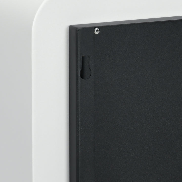 MCL Wall Mounted Ethanol Fireplace, Bioethanol Heater Stove Fire with 1L Tank, 2.5 Hour Burning Time, 48 x 48 cm, White