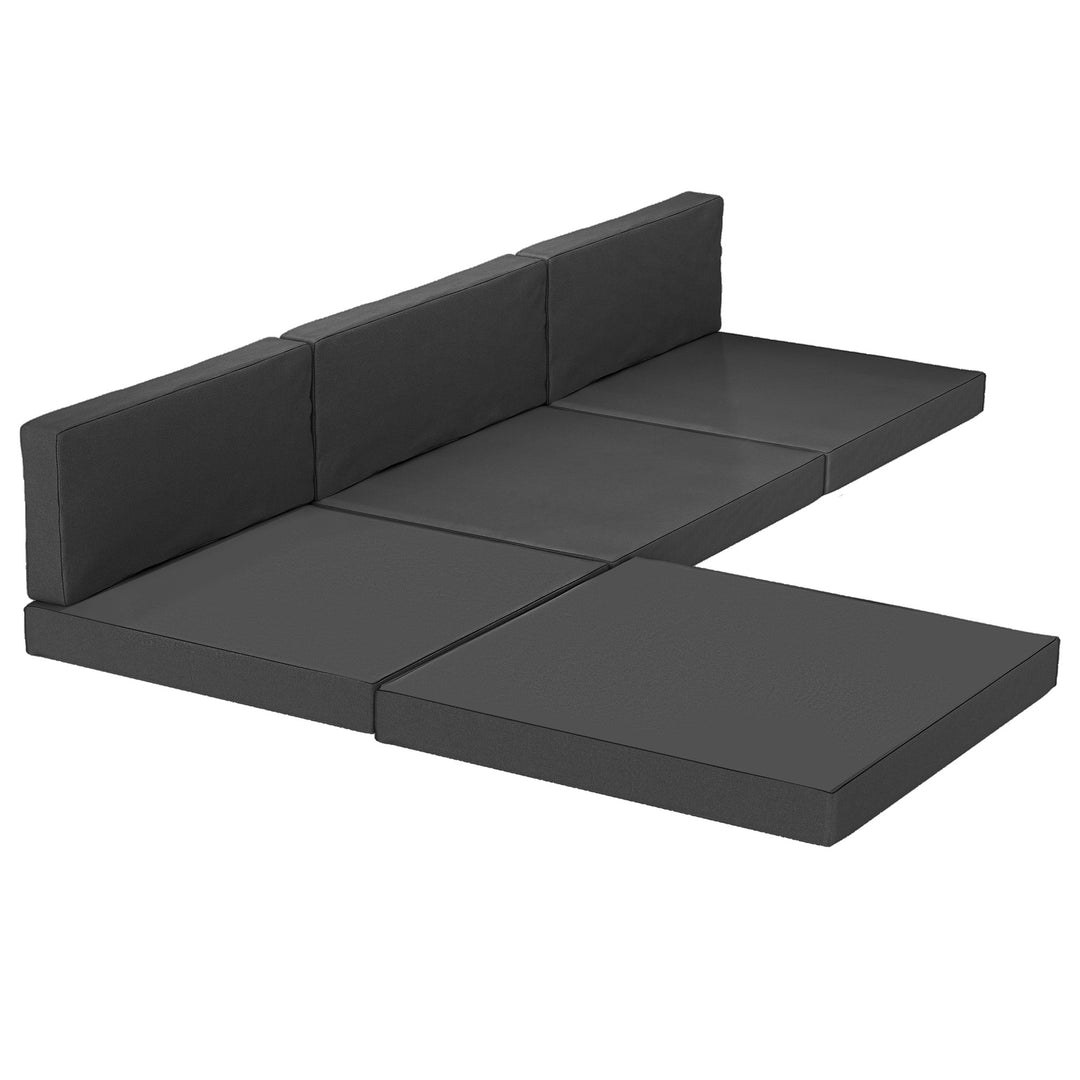 7-Piece Patio Furniture Cushions, Outdoor Loveseat Cushion with Remova