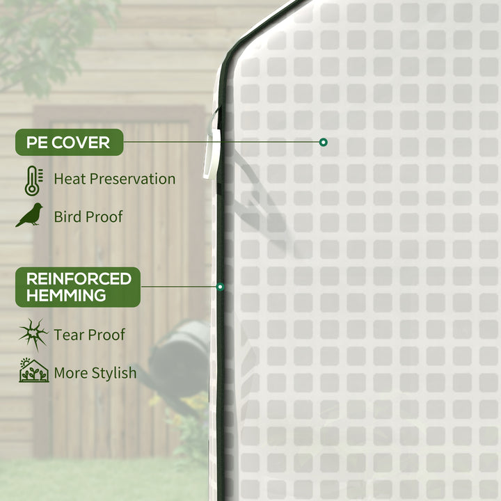 Greenhouse Cover Replacement Walk-in PE Hot House Cover with Roll-up D