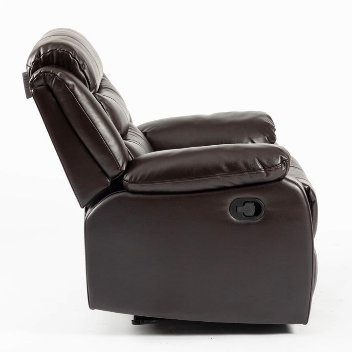 Turin Recliner Leather Aire 1 Seater Brown