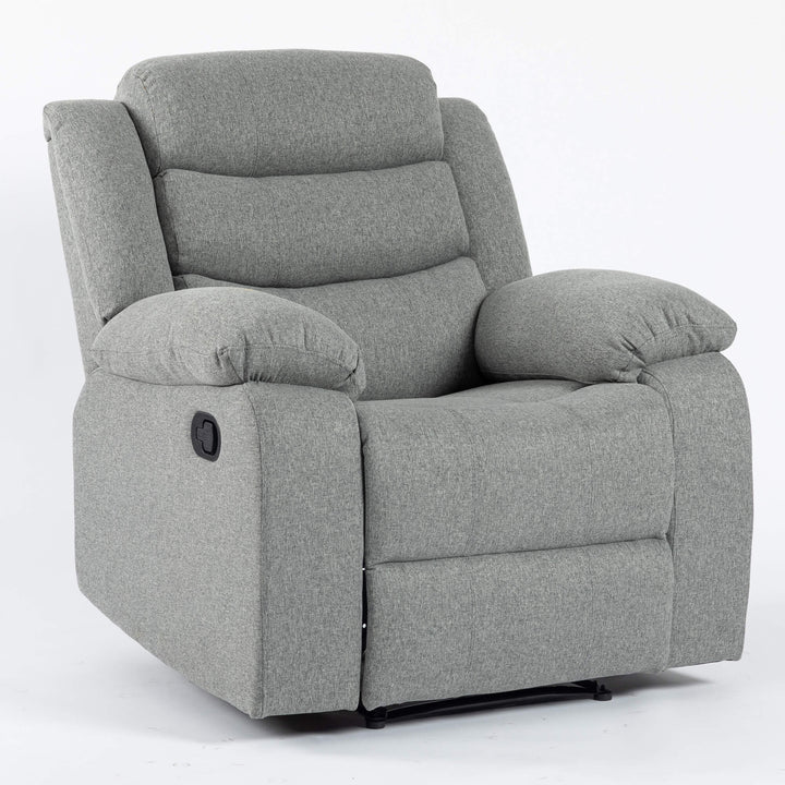 Turin Recliner Fabric 1 Seater Grey