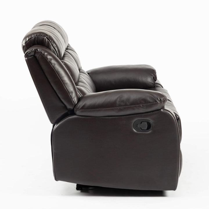 Turin Recliner Leather Aire 2 Seater Brown
