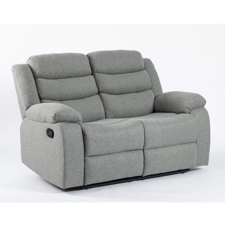 Turin Recliner Fabric 2 Seater Grey