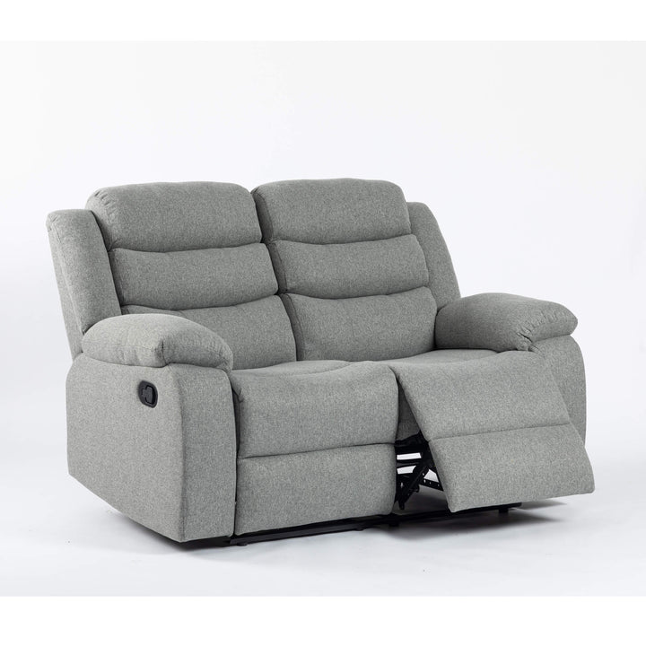 Turin Recliner Fabric 2 Seater Grey