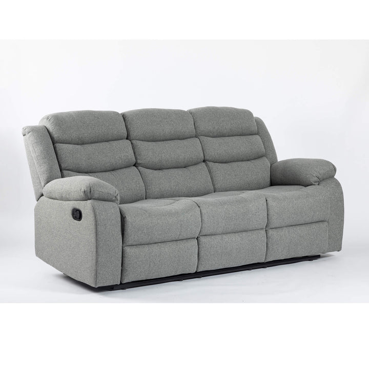 Turin Recliner Fabric 3 Seater Grey