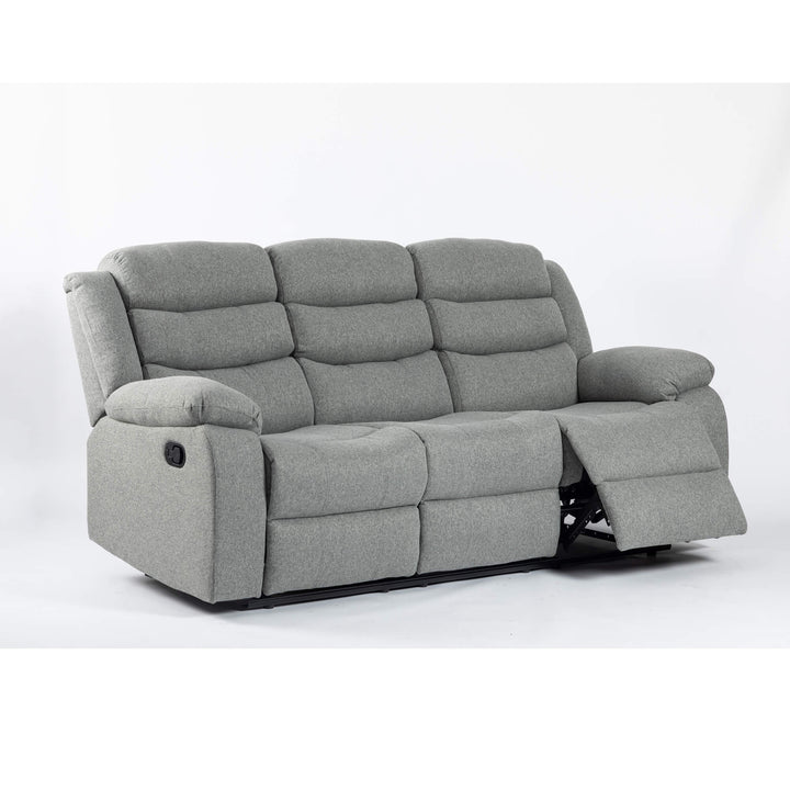Turin Recliner Fabric 3 Seater Grey