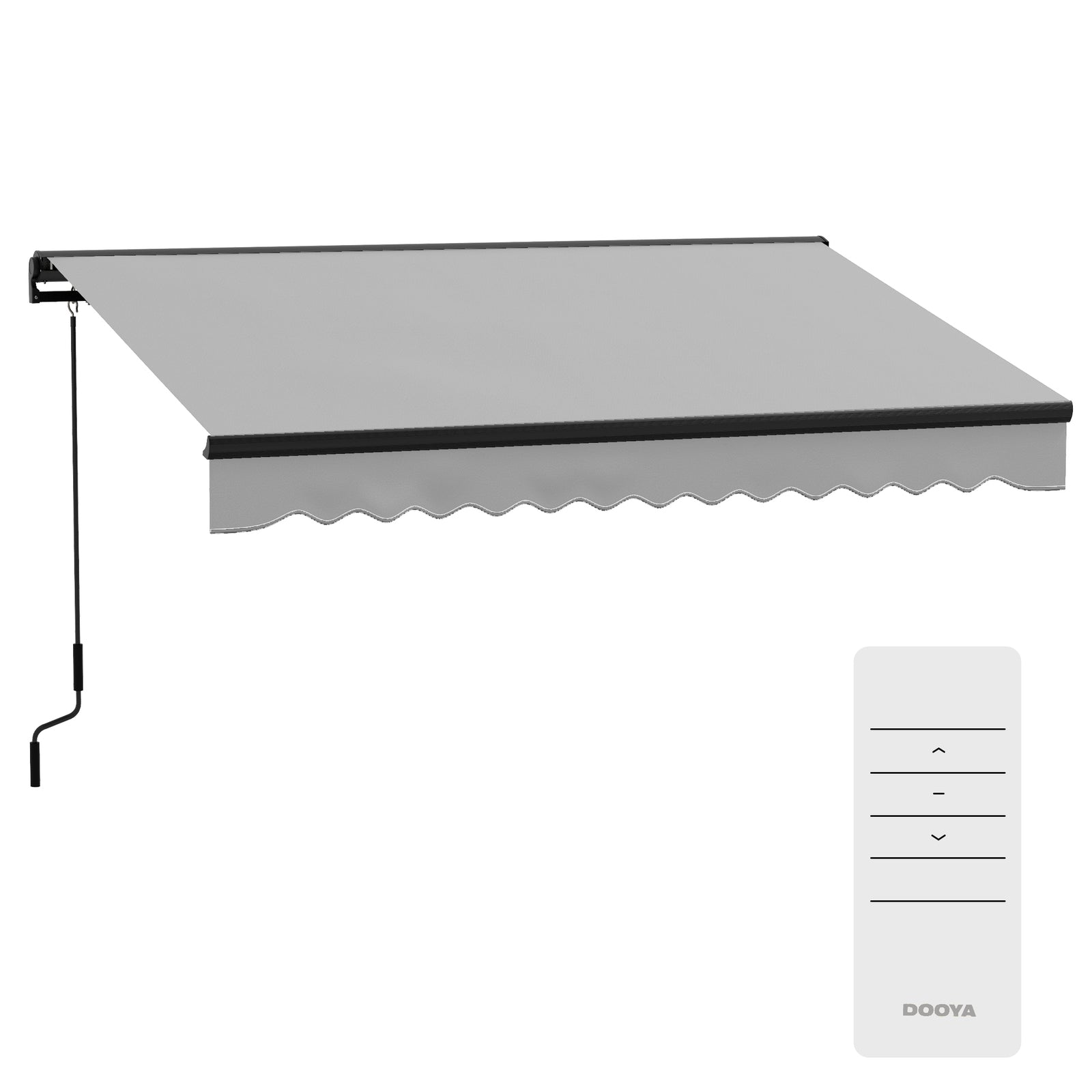 Electric Awning with Aluminium Frame and Remote Control, 3 x 2m, Light Grey