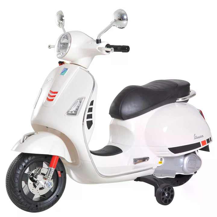 MCL Kids Ride On Vespa Motorcycle W/LED Lights - White