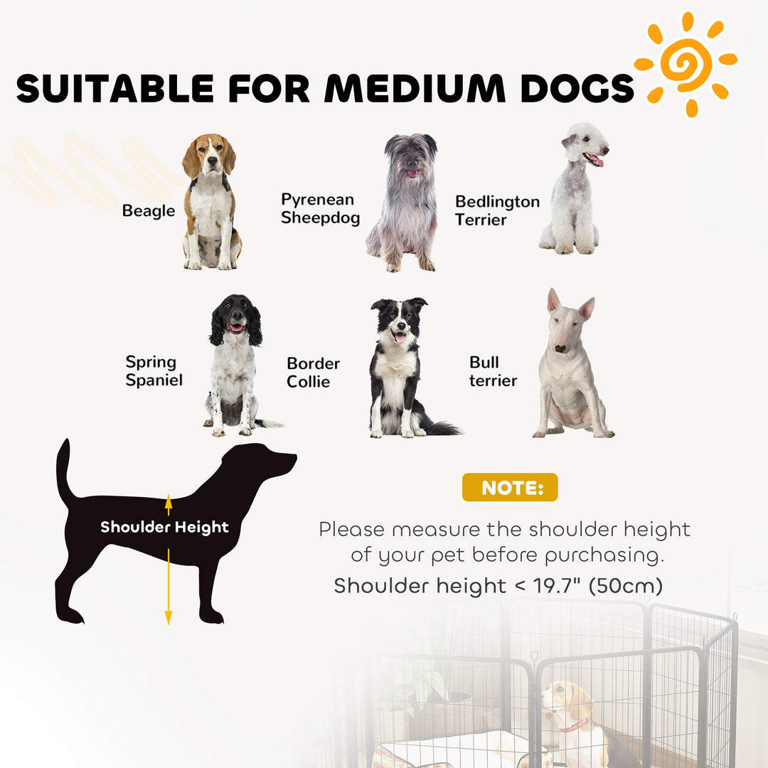 Two-Piece Dog Pen Expansion Pack for Medium Dogs, 80cm Tall Animal Pen with Three Connecting Stakes