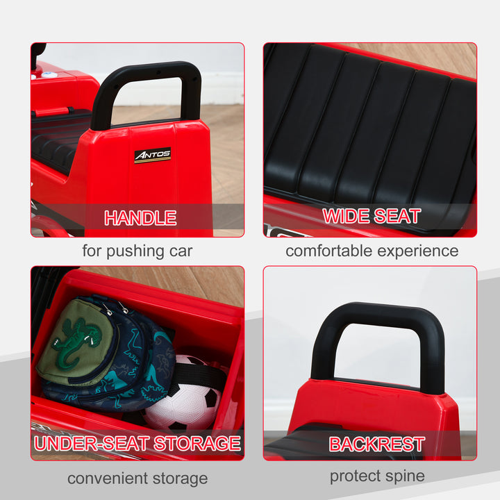 MCL Compatible Kids Ride On Car Truck Mercedes Benz Licensed Toddler Foot To Floor Slider w/Under Seat Storage for 12 - 36 Months Red