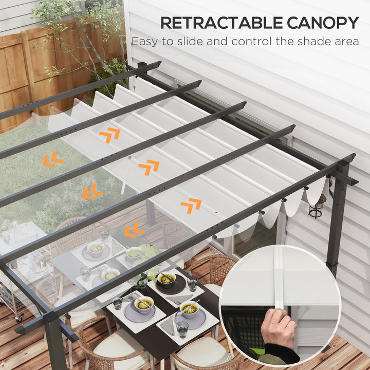 3 x 3(m) Aluminium Pergola Canopy Gazebo Awning Outdoor Garden Sun Shade Shelter Marquee Party BBQ, Light Grey