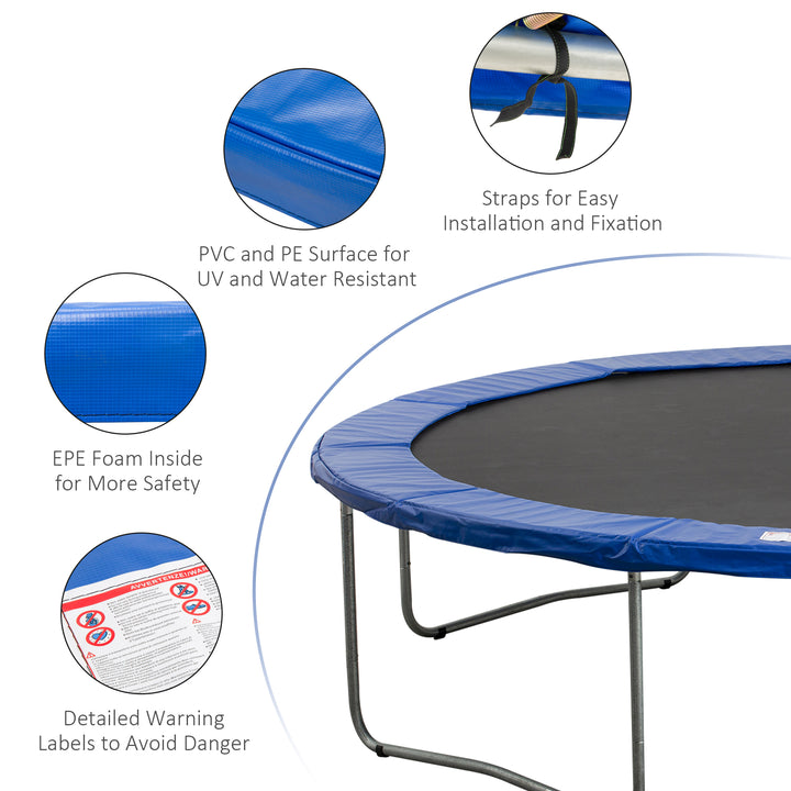 13FT Trampoline Pad, Φ396cm Trampoline Accessories Surround Safety Pad Foam Pading Pads Replcement Spare New Multi-Color