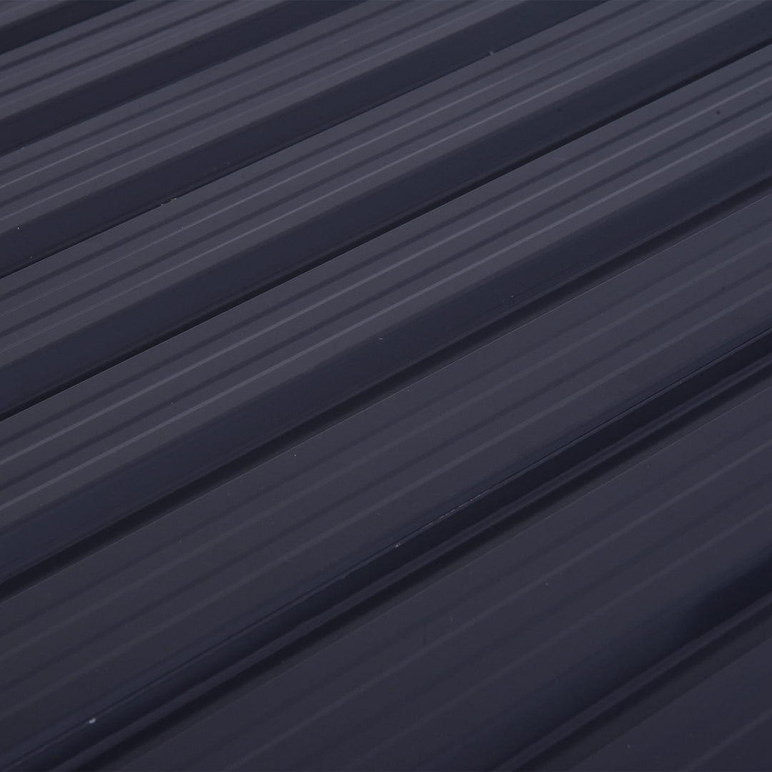 MCL 3.2 x 5.1ft Corrugated Steel Two-Bin Storage Shelter - Black