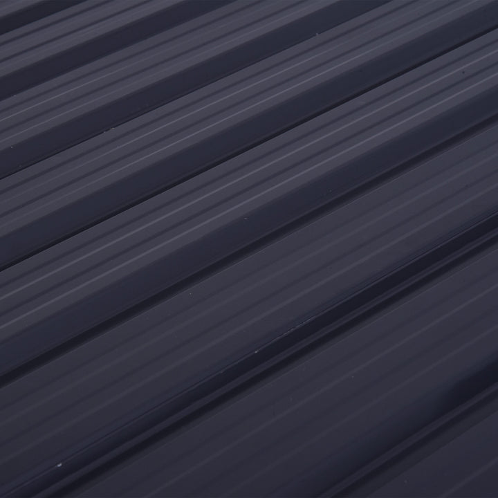 MCL 3.2 x 5.1ft Corrugated Steel Two-Bin Storage Shelter - Black