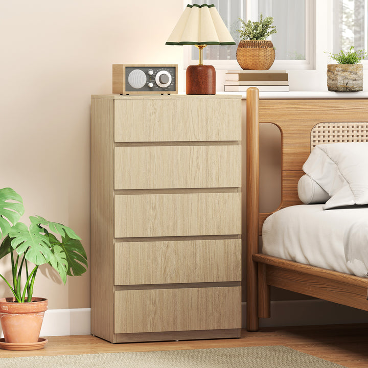 Chest of Drawers, 5-Drawer Storage Cabinets, Modern Dresser, Storage D