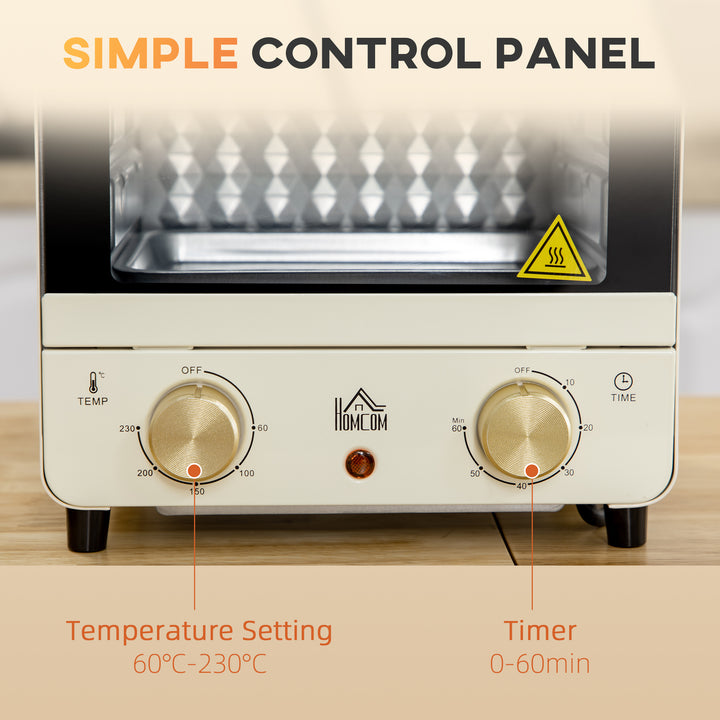 Mini Oven, 15 Litres Electric Oven and Grill with 60-230℃ Adjustable T