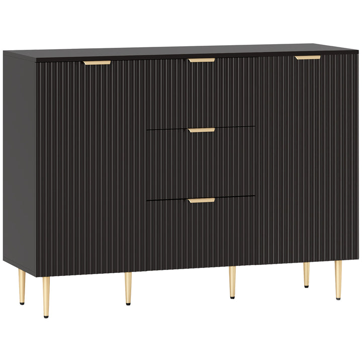 MCL 2-Door Sideboard with 3 Drawers and Adjustable Shelves - Black