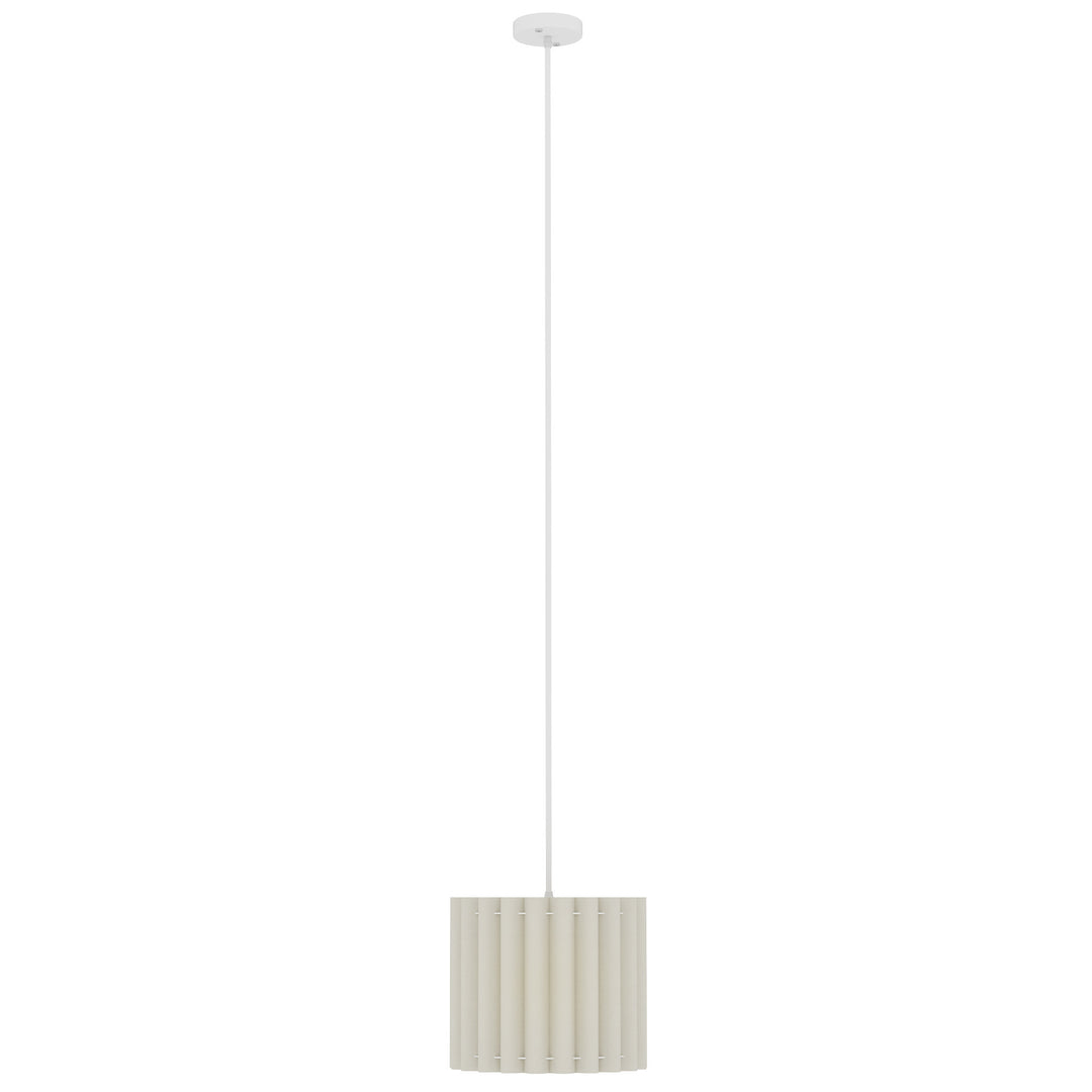 Linen Pendant Light, Modern Wave Ceiling Light Shade, E27 Lampshade for Living Room, Bedroom, Kitchen, Hallway, White