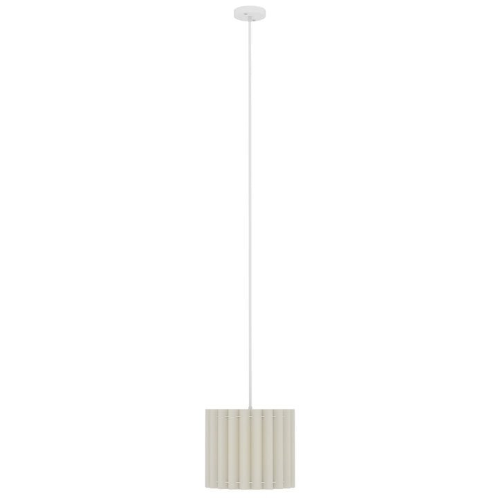 Linen Pendant Light, Modern Wave Ceiling Light Shade, E27 Lampshade for Living Room, Bedroom, Kitchen, Hallway, White