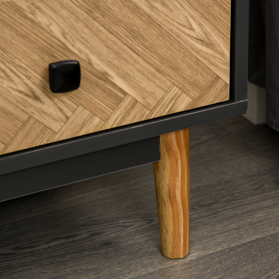 Chest of Drawers, 5 Drawer Storage Cabinet Sideboards with Metal Handles Freestanding Dresser for Bedroom, Living Room