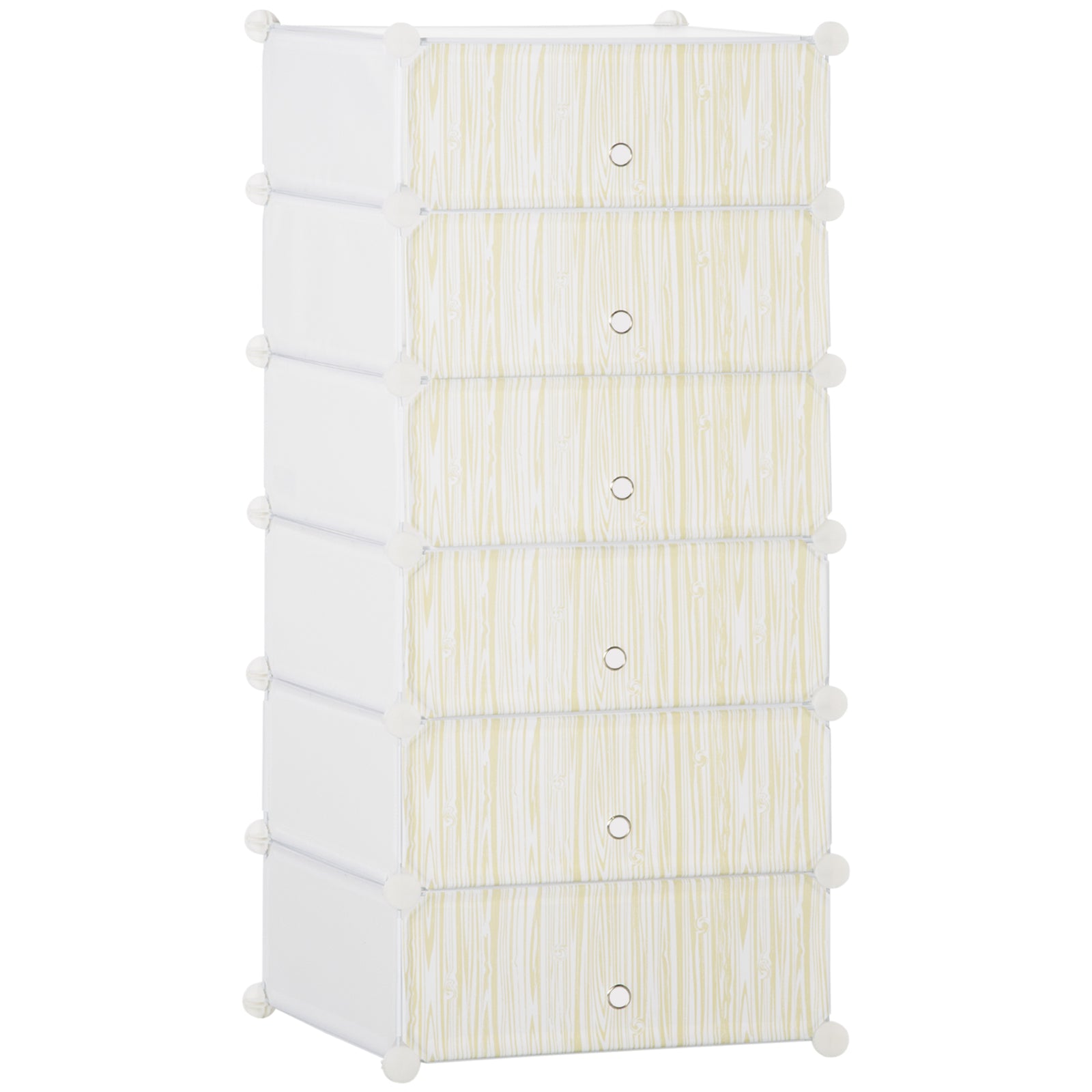 Six Cube Modular Storage Storage Unit - White