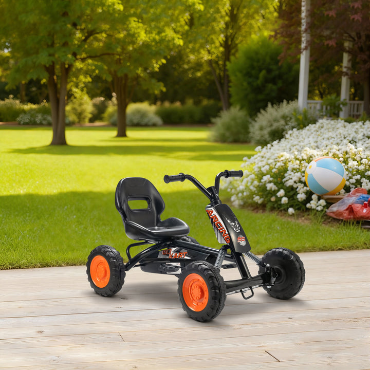 Kids Pedal Go Kart with Steel Frame, Sporty Design, for Ages 2-5 Years