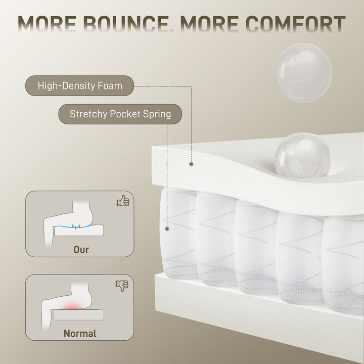 Office Chair with Adjustable Headrest, Spring Pack, Curved Line, Boucle Fabric - Pale