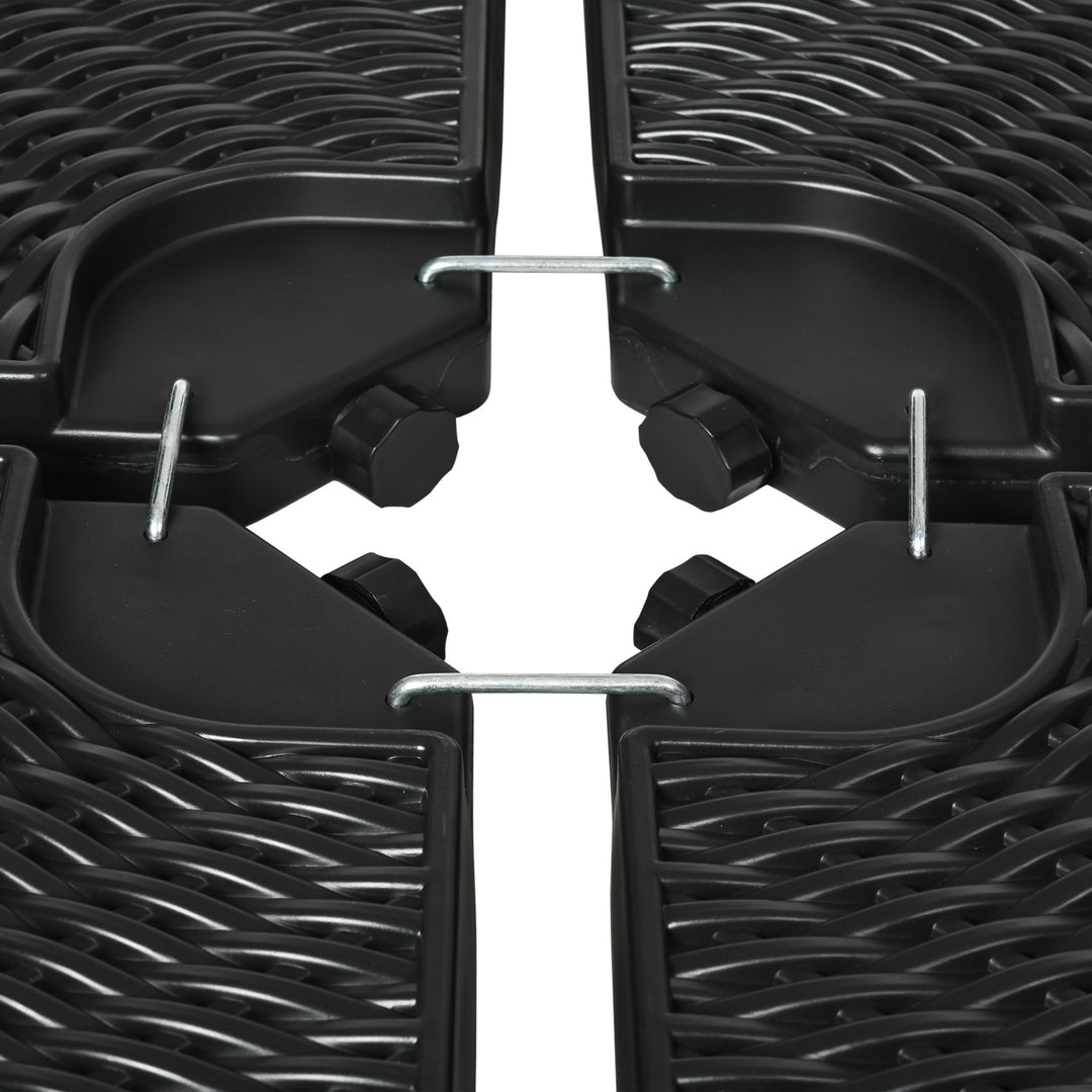 52kg Four-Piece Fillable Cantilever Parasol Weight Set