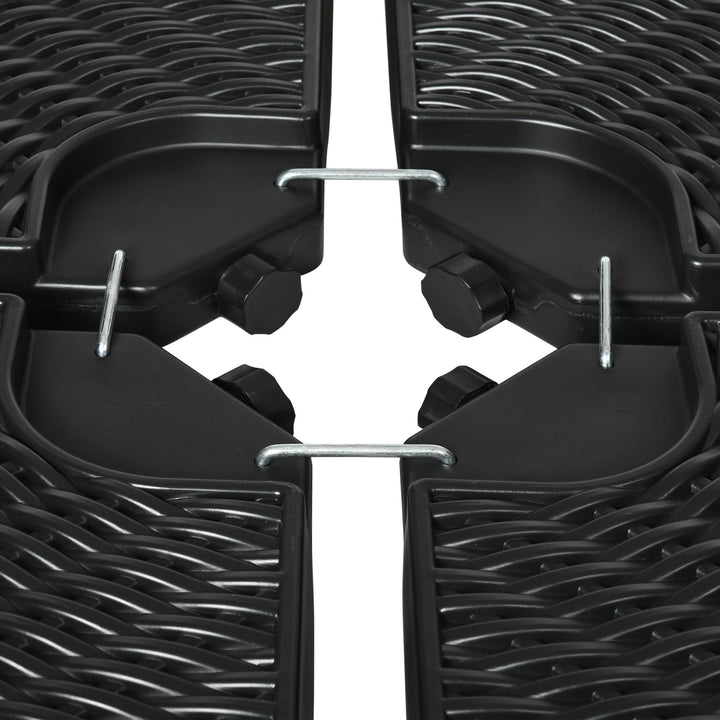 52kg Four-Piece Fillable Cantilever Parasol Weight Set