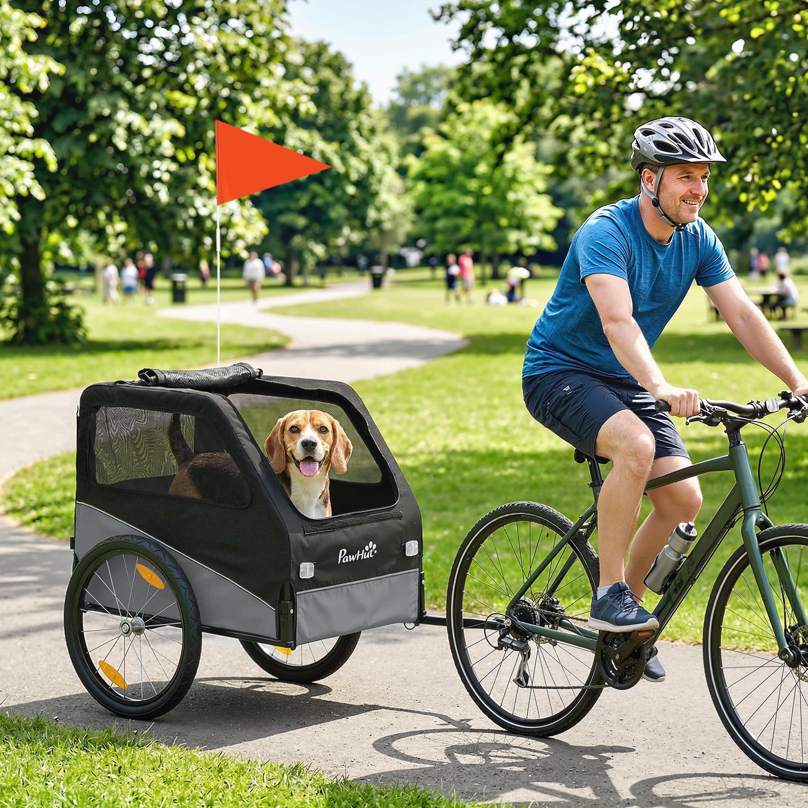 Dog Bike Trailer, Dog Cart Bicycle Carrier for Small and Medium Pets w