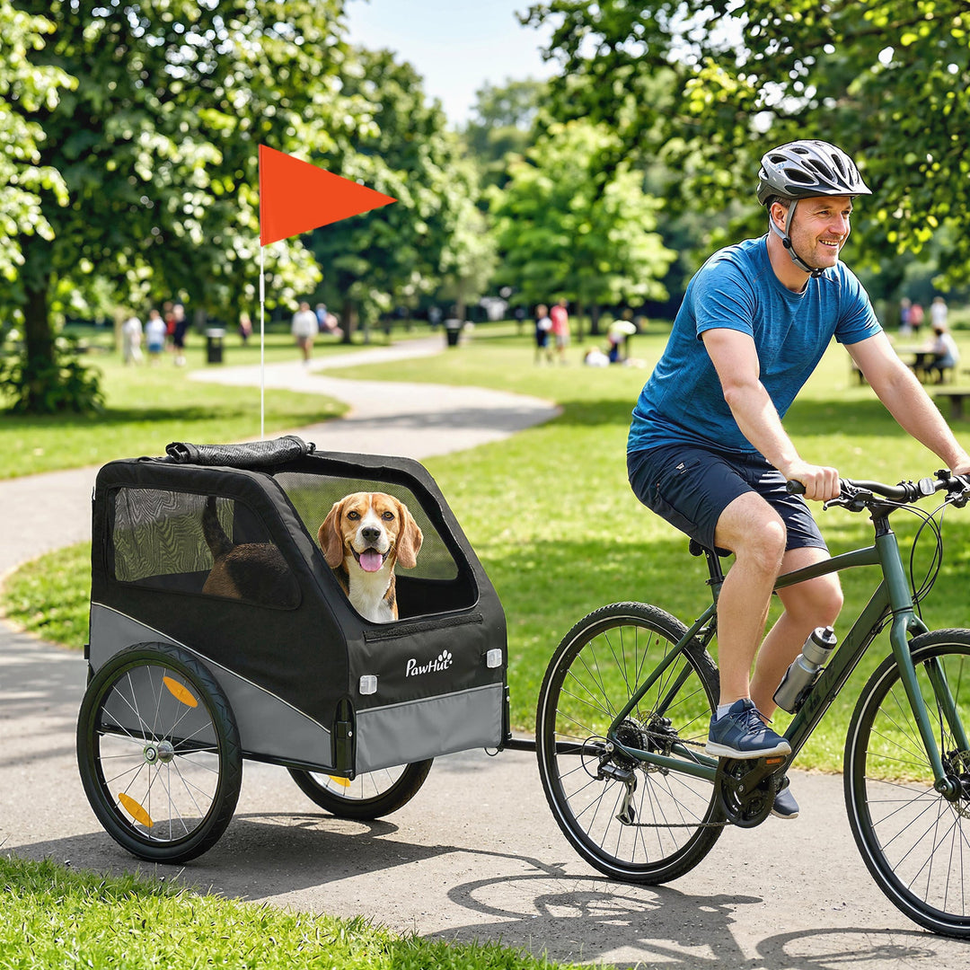 Dog Bike Trailer, Dog Cart Bicycle Carrier for Small and Medium Pets with 20" Inflatable Rubber Wheels