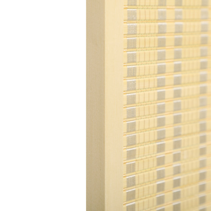 4 Panel Folding Room Divider Screen, Wall Panel Privacy Furniture, Freestanding Paravent Partition Separator for Living Room, Bedroom and Office, 180 x 180cm, Natural
