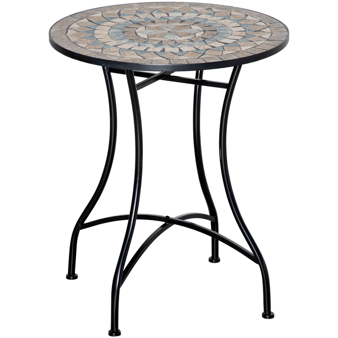 MCL 60cm Mosaic Outdoor Patio Table - Green