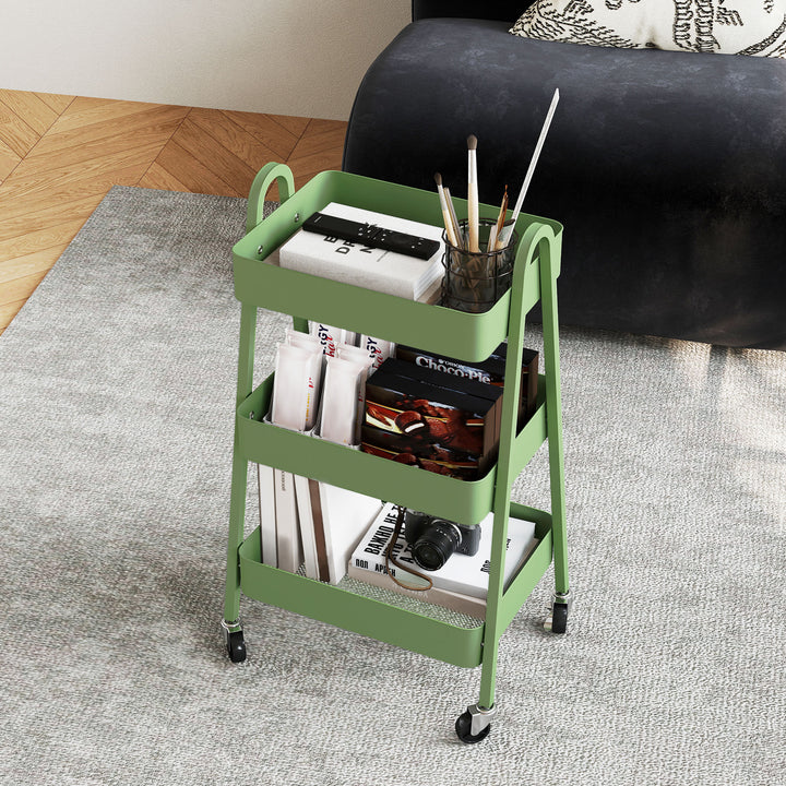 Three-Tier Storage Trolley - Green