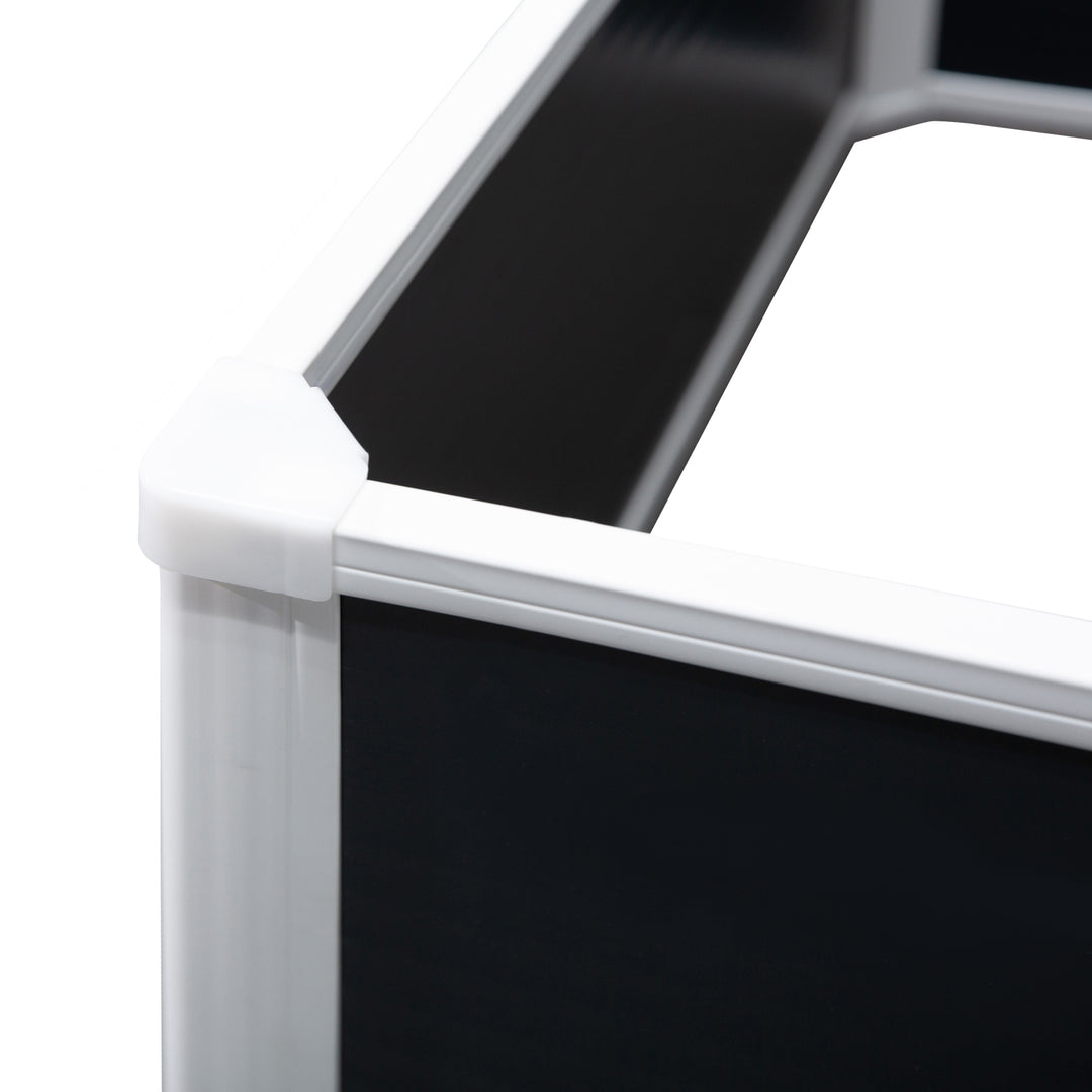 MCL 302L Raised Garden Bed, Weather-resistant PP Planter Box Containers for Outdoor Patio Plant Flower Vegetable, 120 x 90 x 30 cm