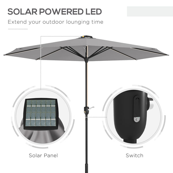 Outsunny Patio Umbrella with Solar